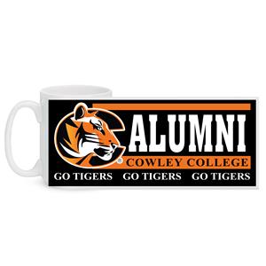 MCM Brand Tiger Logo Alumni Cowley College Go Tigers 15oz Grande White Mug