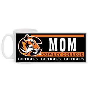 MCM Brand Tiger Logo Mom Cowley College Go Tigers 15oz Grande White Mug