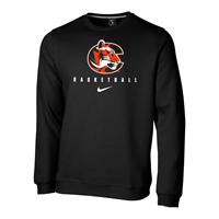 Nike Black Tiger Logo Basketball Crew Sweatshirt