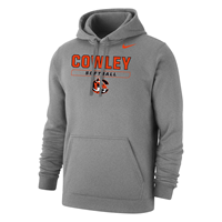 Nike Dark Heather Cowley Softball with Tiger Logo Hood