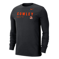 Nike Dri-Fit Cowley Arkansas City KS Long Sleeve Black T-Shirt