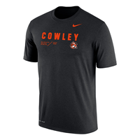 Nike Dri-fit Cowley Arkansas City Ks 1922 Black T-shirt