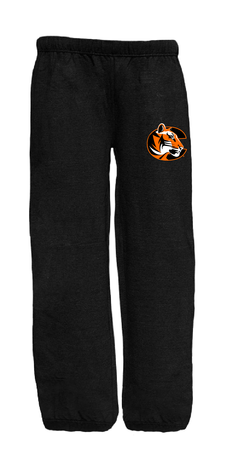 TRT Tiger Logo Cuffed Bottom Fleece Black Pant (SKU 1010948928)