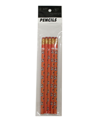 Spirit Products Tiger Logo Wrap Orange 5 Pack #2 Pencil Set