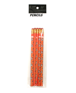 Spirit Products Tiger Logo Wrap Orange 5 Pack #2 Pencil Set