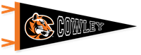 Collegiate Pacific Tiger Logo Cowley 6x15 Pennant
