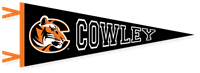 Collegiate Pacific Tiger Logo Cowley 9x24 Pennant