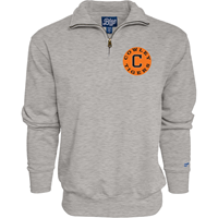 Blue84 Cowley Block C Tigers 1/4 Zip Heather Grey Crew Pullover