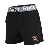 Nike Ladies Attack Tiger Logo Black Shorts
