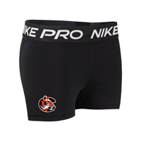 Nike Ladies Pro Tiger Logo Black Shorts