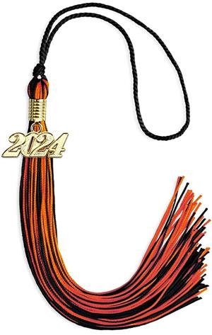 Oak Hall Cowley Commencement Orange & Black Tassel