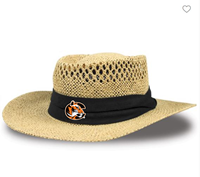 The Game Straw Gambler Black Band Golf Hat