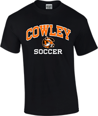 TRT Black Cowley with Tiger Logo Soccer T-shirt
