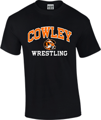 TRT Black Cowley with Tiger Logo Wrestling T-shirt