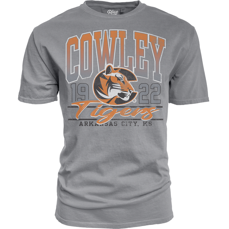 Blue84 Cowley 19Tiger Logo22 Tigers Arkansas City KS Oversized Imprint T-shirt (SKU 1011601224) Blue84 Cowley 19Tiger Logo22 Tigers Arkansas City KS Oversized Imprint T-shirt (SKU 1011601224)