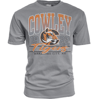 Blue84 Cowley 19Tiger Logo22 Tigers Arkansas City KS Oversized Imprint T-shirt