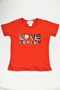 Third Street Glitter Love Cowley Infant Orange T-shirt