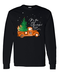Gilden Most Wonderful Time of the Year Black  Long Sleeve T-Shirt