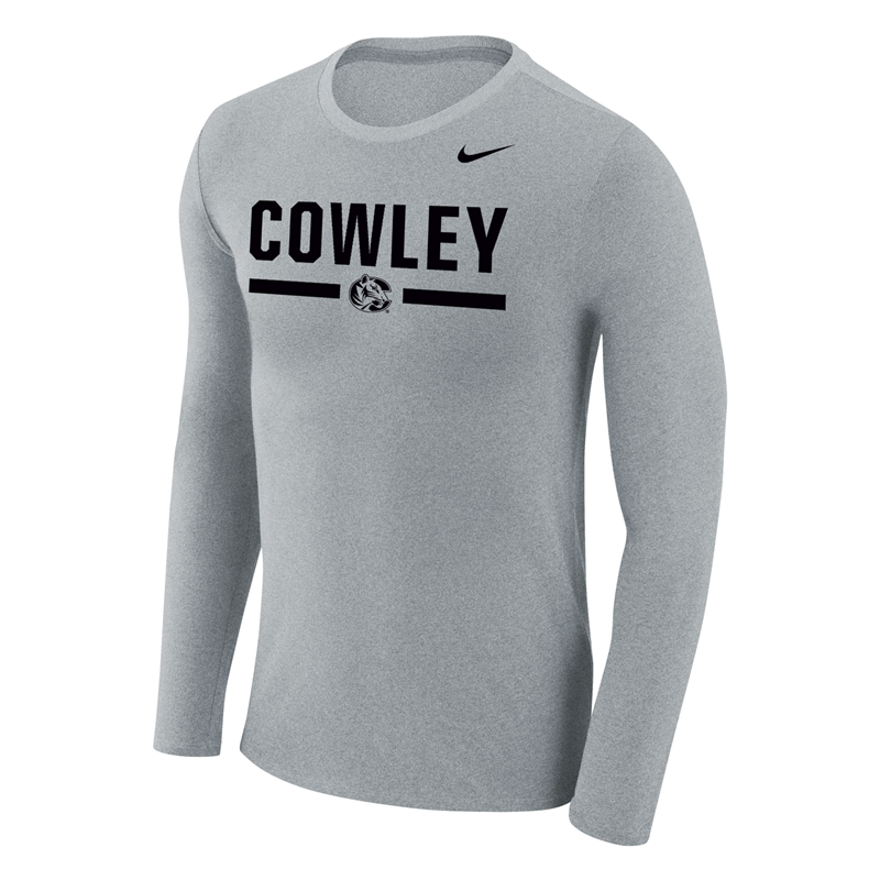Nike Long Sleeved Tshirt Marled Cowley C Wolf | Cowley College Bookstore