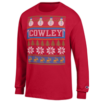 Champion Cowley Ugly Christmas Red Long Sleeve T-shirt