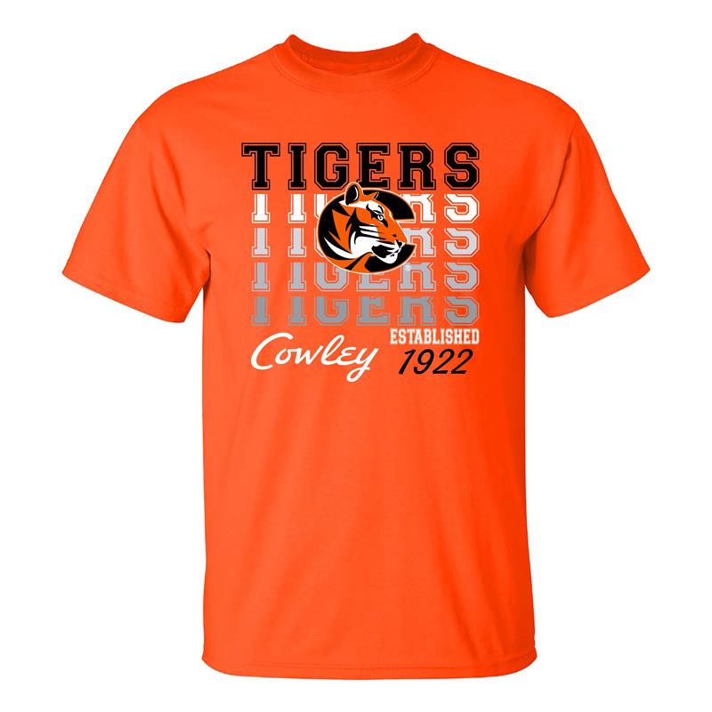 MV Sport Classic Fit Tigers Repeated Tiger Logo Cowley Est1922 T-shirt (SKU 1012646224) MV Sport Classic Fit Tigers Repeated Tiger Logo Cowley Est1922 T-shirt (SKU 1012646224)