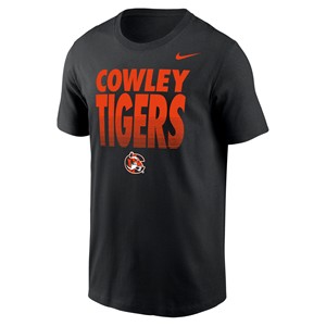 NIke Dri-fit Cowley Tigers w/ Lines Tiger Logo Black T-shirt